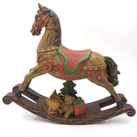 TII Collections Rocking Horse Christmas Figurine 7.5" Vintage Holiday Decor - Picture 5 of 10